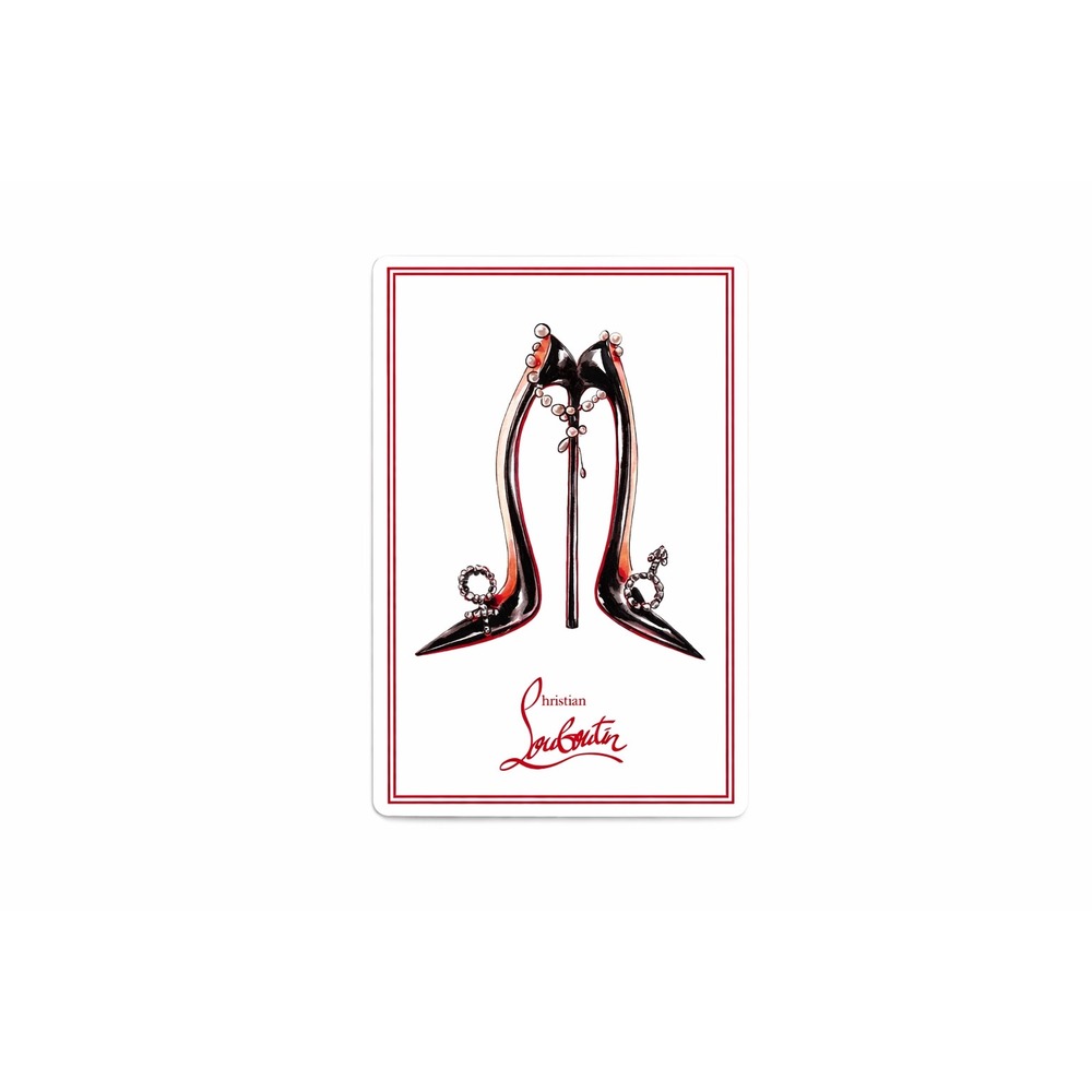 Christian Louboutin Collectible Playing Card 9 of Hearts with Case‎